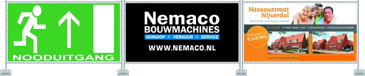 10x Bouwhekdoek voorzien van logo / afbeelding