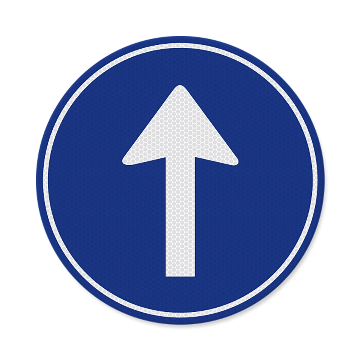 Verkeersbord D04 -  Ø 60  of 80 cm / Verplichte rijrichting