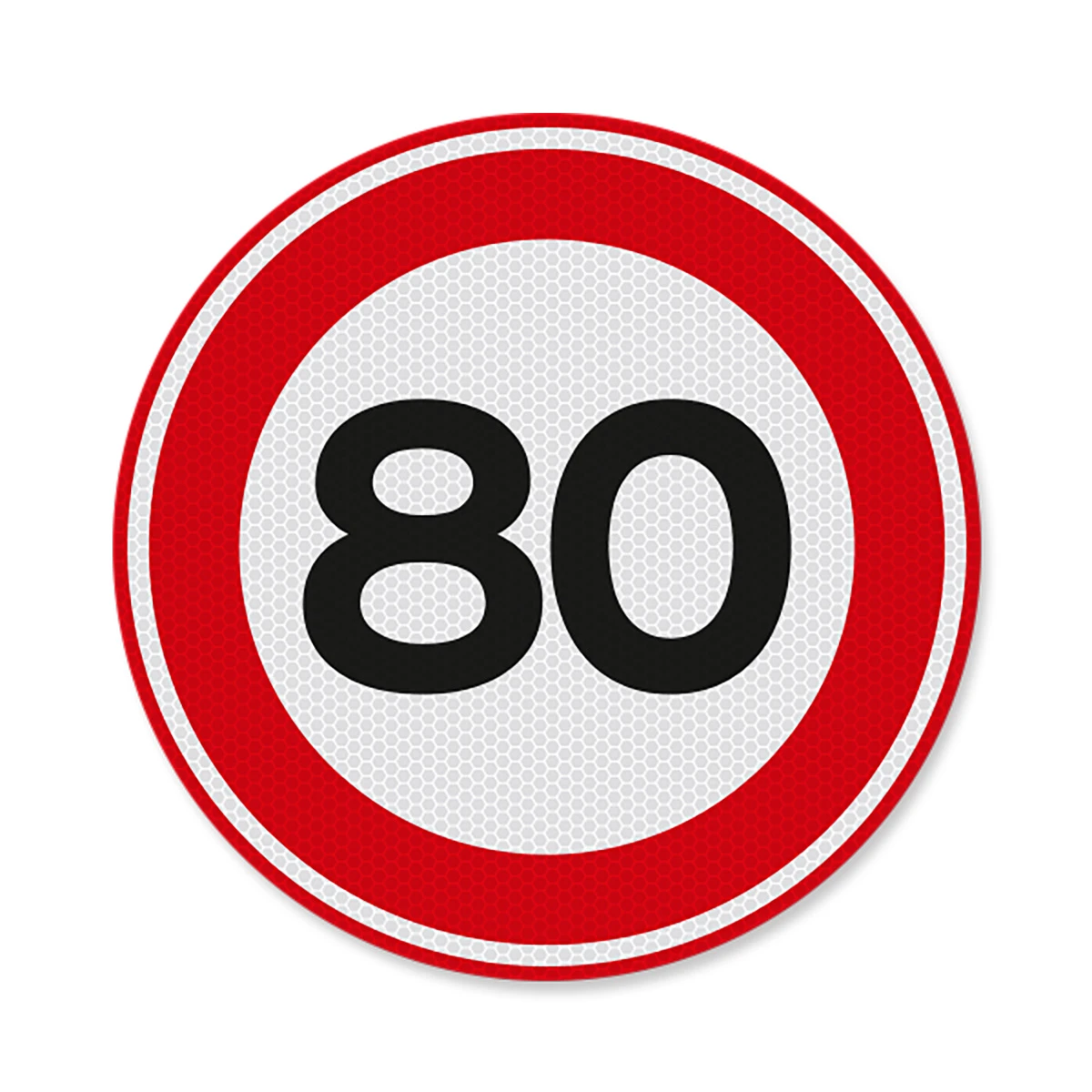 Verkeersbord A01 -  Maximum snelheid 80 km