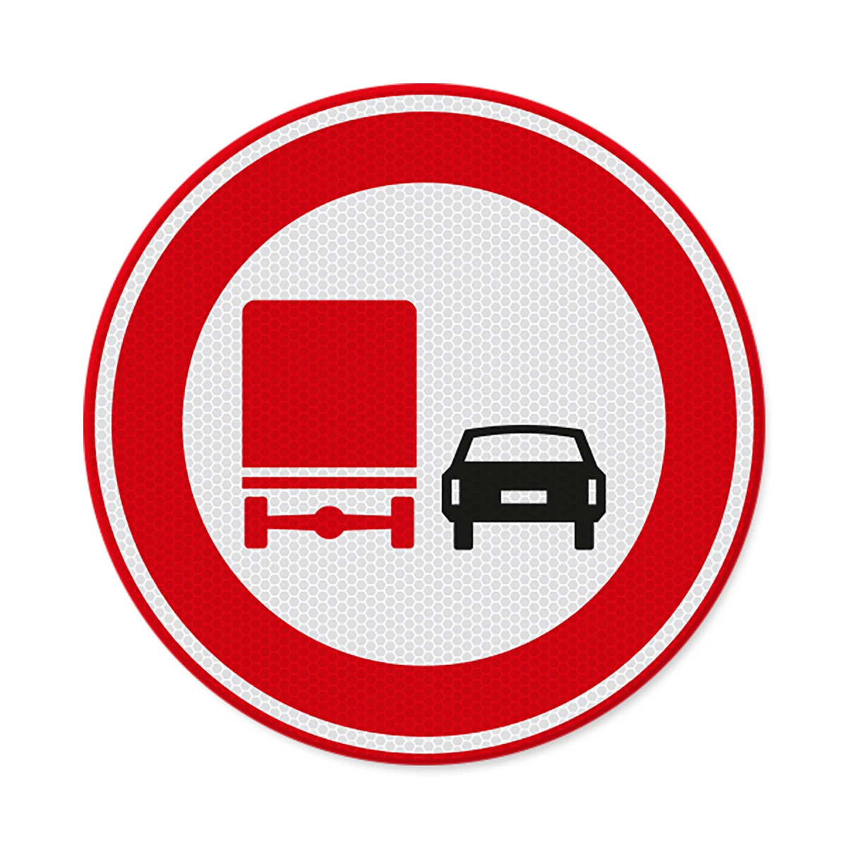 Verkeersbord F03 - Inhaalverbod voor vrachtwagens