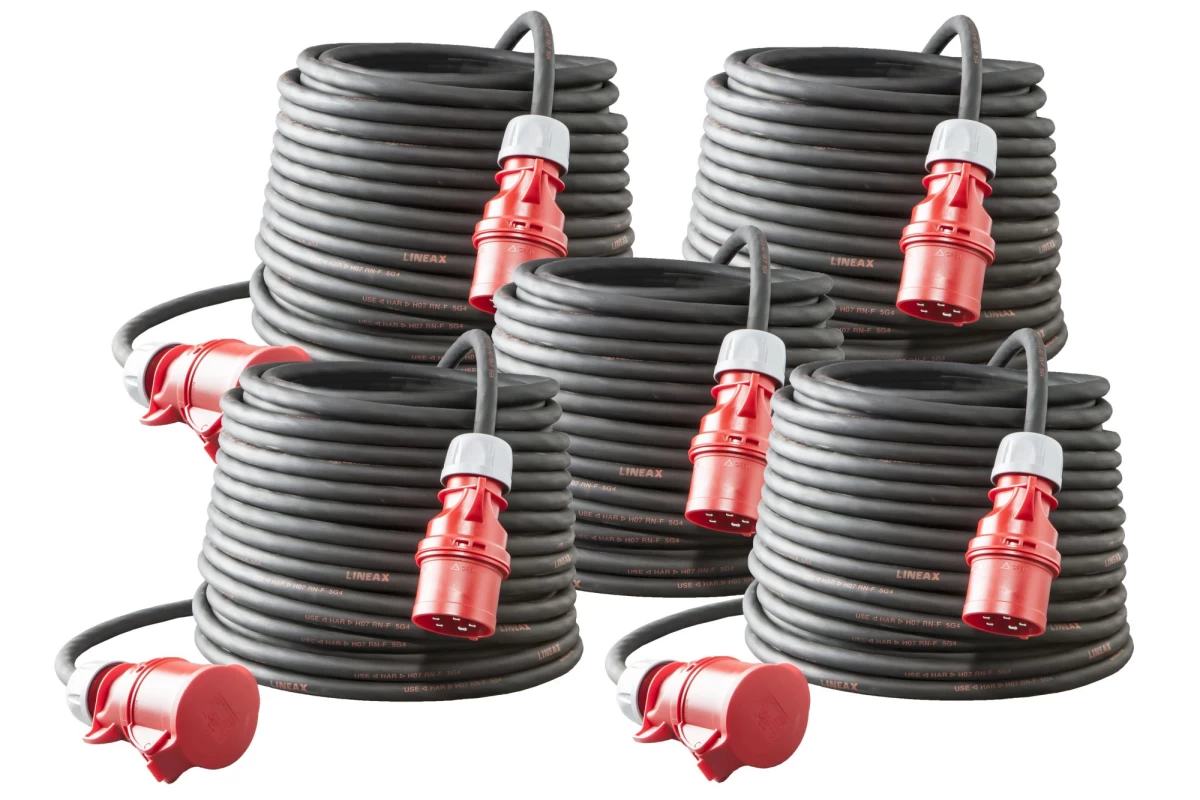 5 x Verlengkabel 5 x 2.5 mm² 25 meter 400 volt