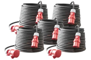 5 x Verlengkabel 5 x 2.5 mm² 25 meter 400 volt