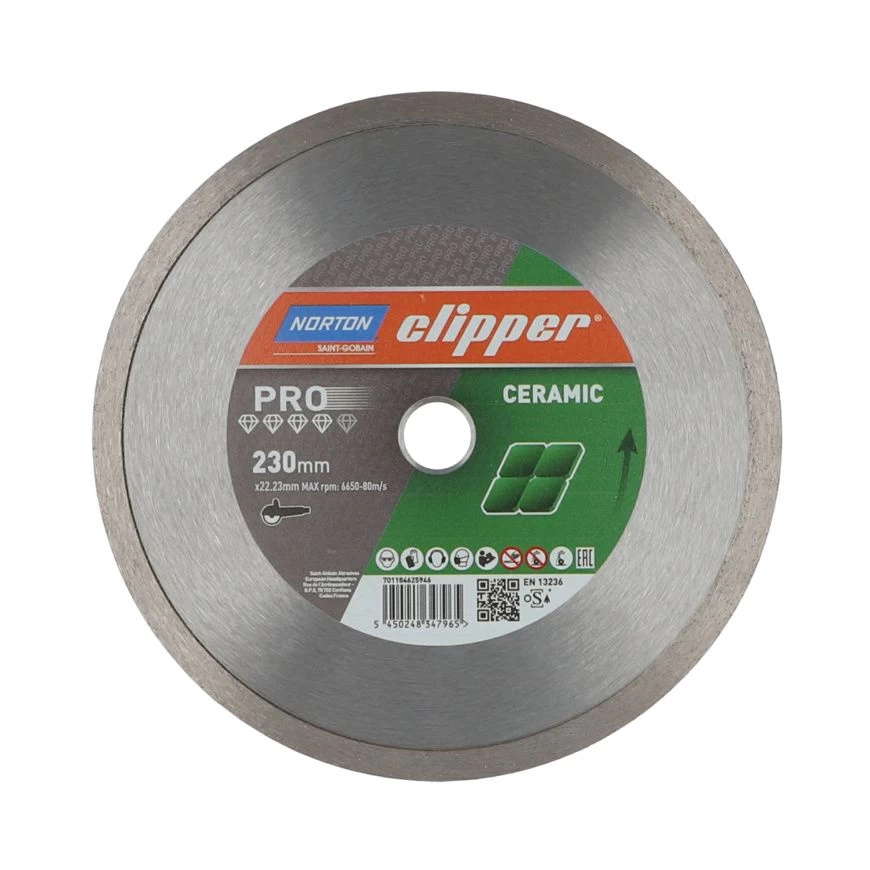 Diamantzaagblad Norton Clipper Pro Ceramic 230 x 22,23mm