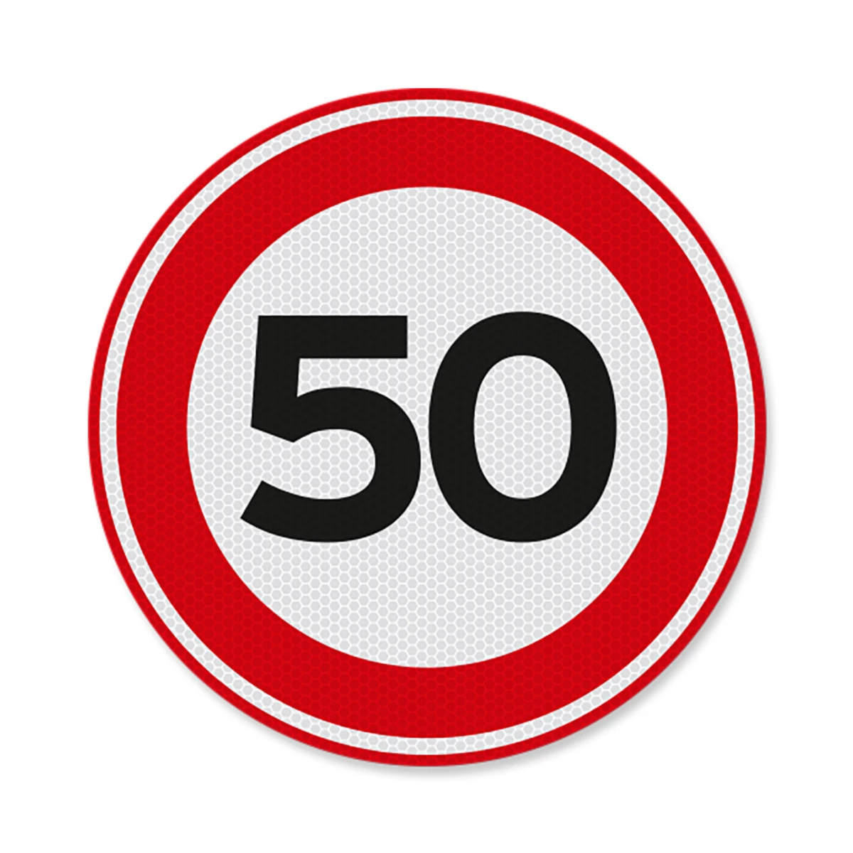 Verkeersbord A01 - 50  Maximum snelheid 50 km per uur