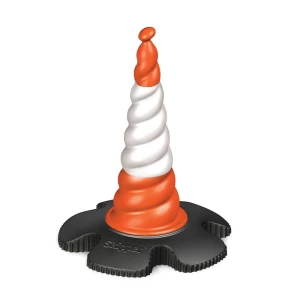 Afzetkegel 75 cm met hoge reflectie oranje | wit