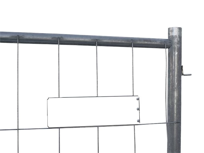 Bedrijfsnaambordje bouwhek blanco 517 x 86 x 0.7 mm
