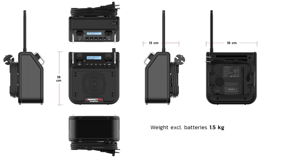 Bouwradio PerfectPro Dabpro