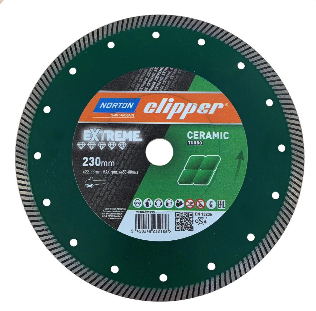 Clipper Ceram Extreme diamant zaagblad 230 x 22,23 mm