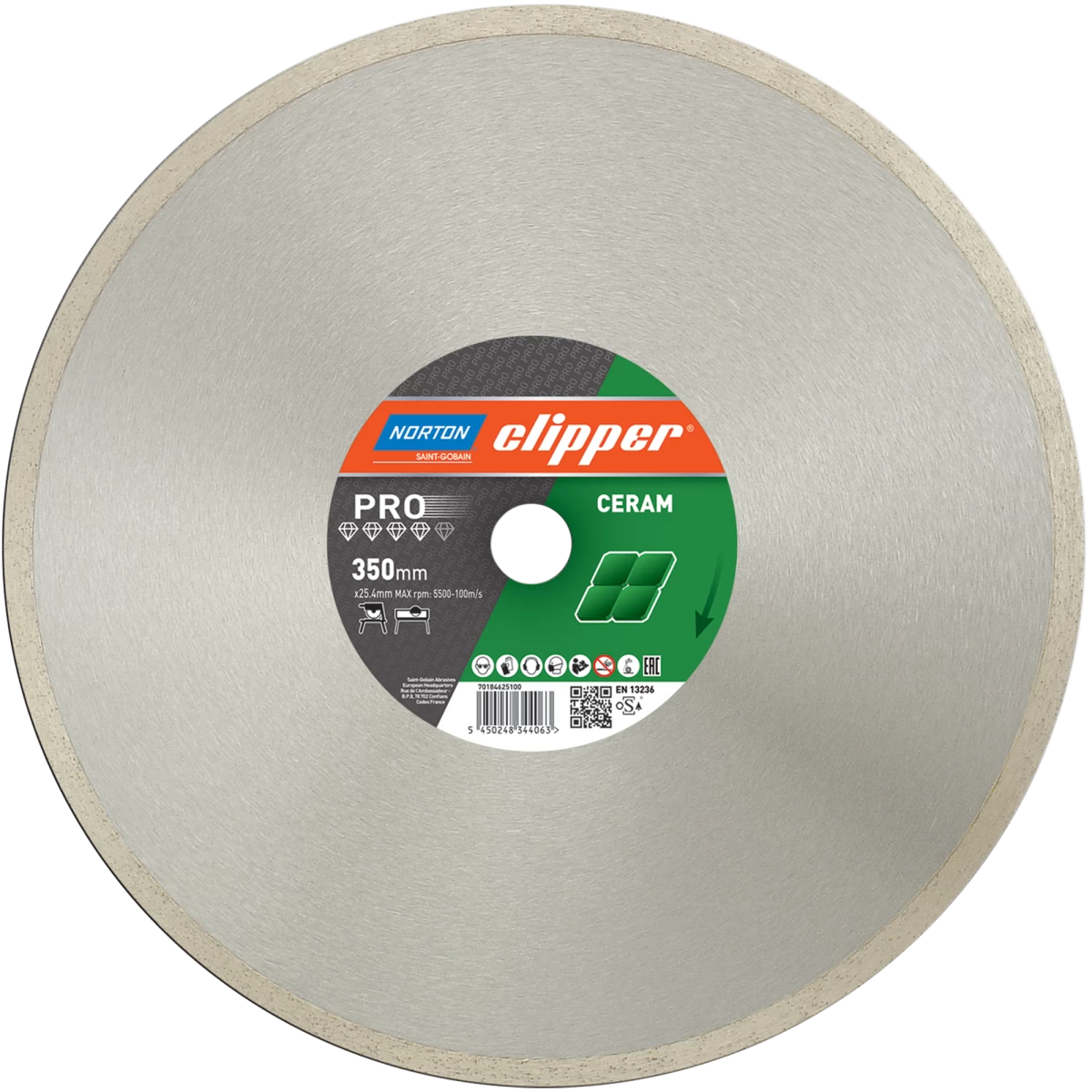 Diamantzaagblad Norton Clipper Pro Ceramic 350 x 25,4 mm