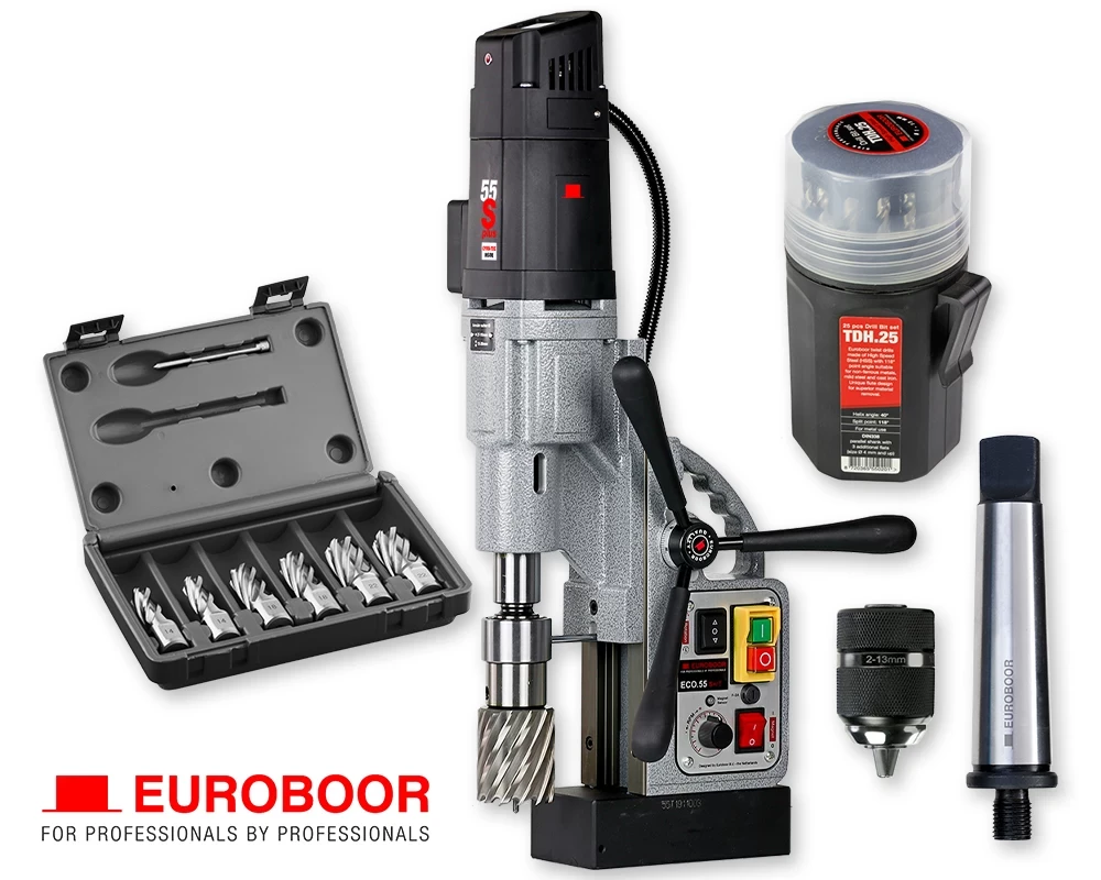 Euroboor ECO.55S+/T magneetboormachine set