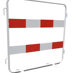 Haak en oog afzethek rood/wit gelakt