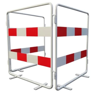 Haak en oog afzethek rood/wit gelakt