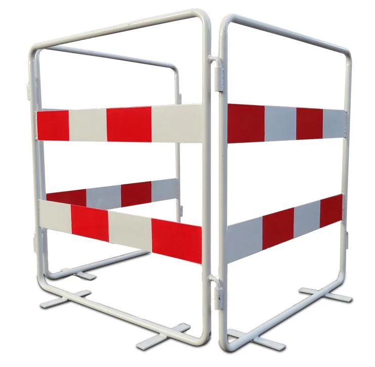 Haak en oog afzethek rood/wit gelakt