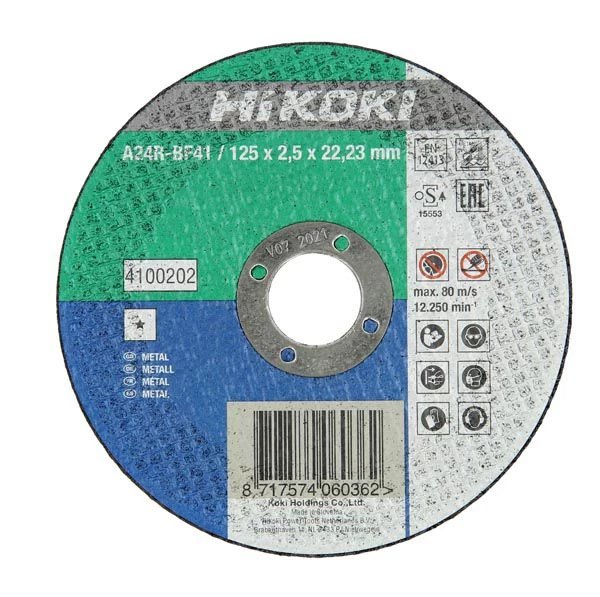 Hikoki doorslijpschijf 115x2,5mm vlak Metaal