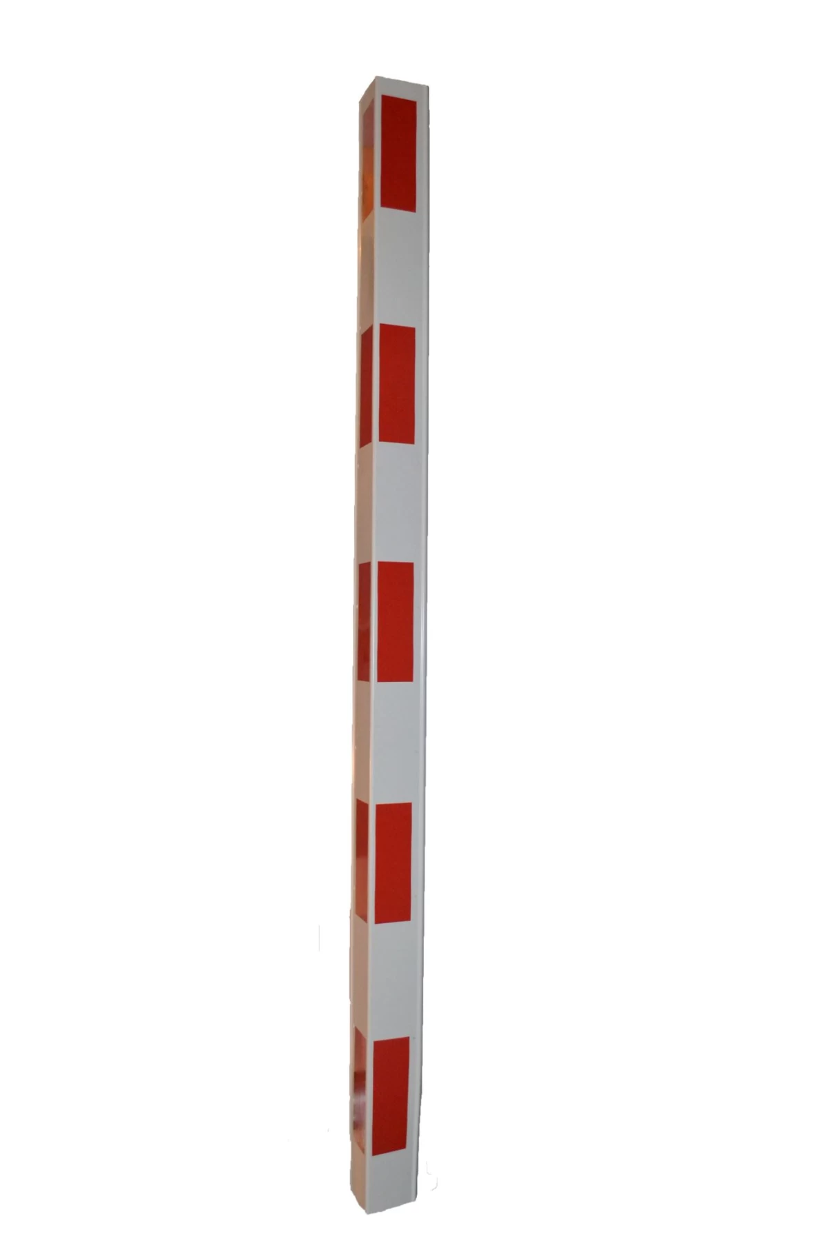 Hoekprofiel rood/wit geblokt 193,5cm