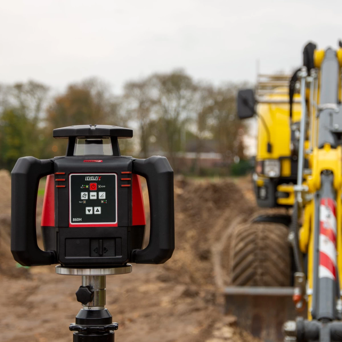 Horizontale bouwlaser Levelfix 860H met baak & statief