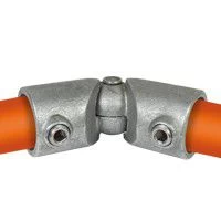 Inbuskoppeling kniestuk verstelbaar 48,3 mm