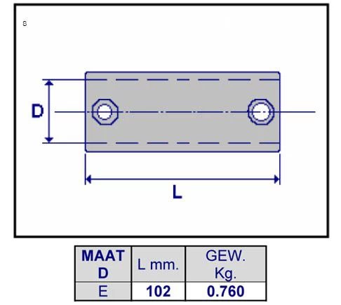 Inbuskoppeling koppelmof 48,3 mm