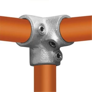 Inbuskoppeling met drieweg kniestuk 90 graden 48,3 mm