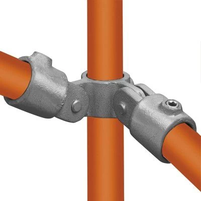 Inbuskoppeling met dubbel scharnierstuk 90 graden 48,3 mm