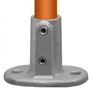 Inbuskoppeling ovale voetplaat 48,3 mm