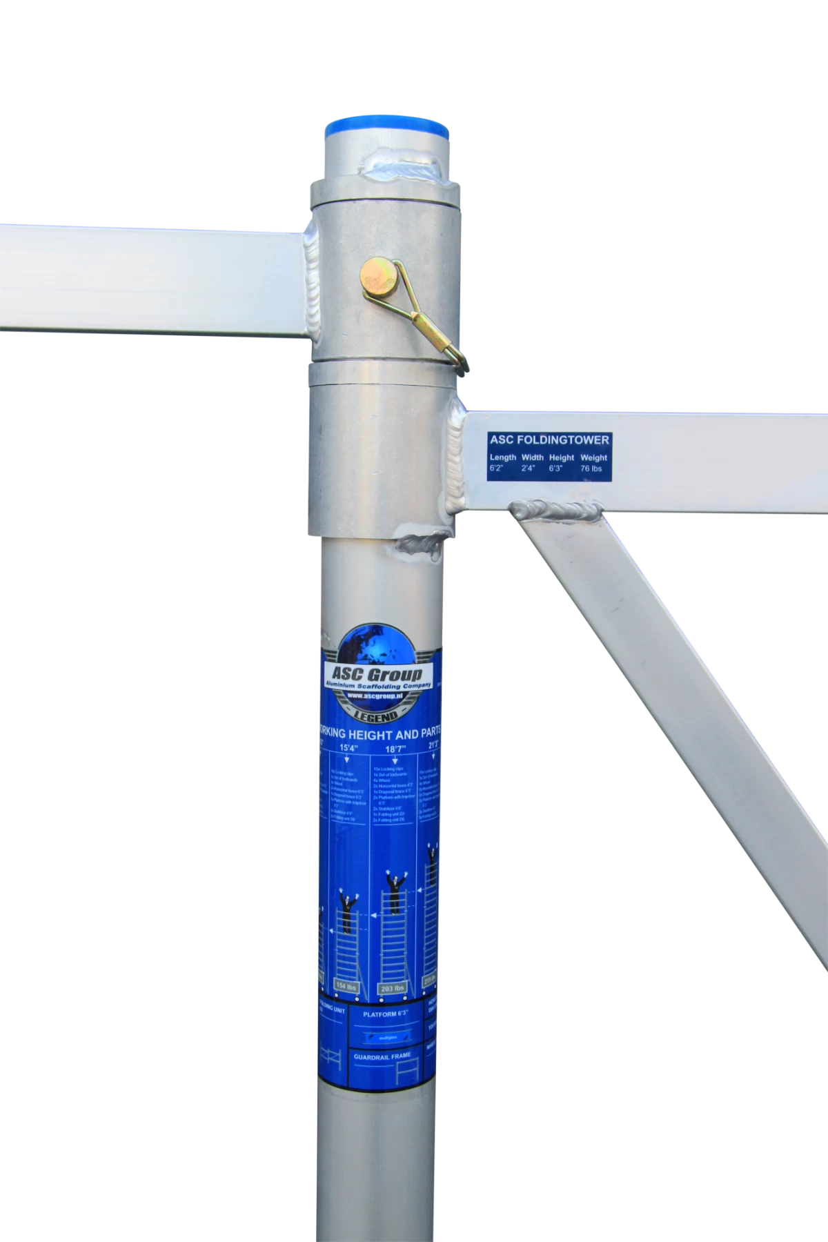 Kamersteiger ASC 190 x 75 cm met luik