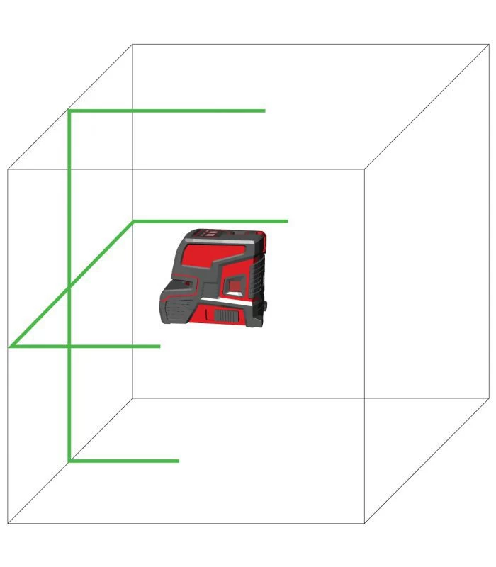 Kruislijnlaser set CL202G met statief Levelfix