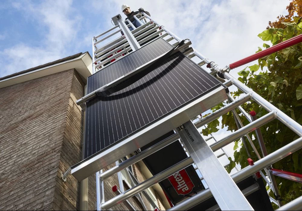 Liftsysteem voor materiaal t.b.v. Altrex rolsteiger