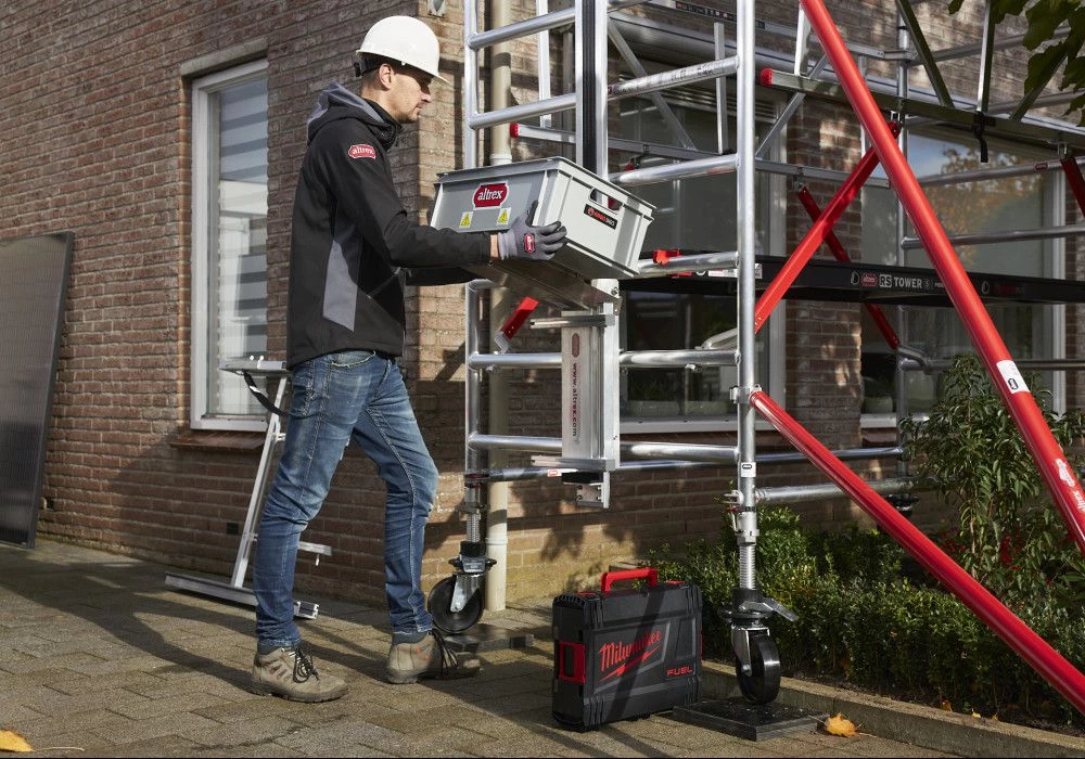 Liftsysteem voor materiaal t.b.v. Altrex rolsteiger