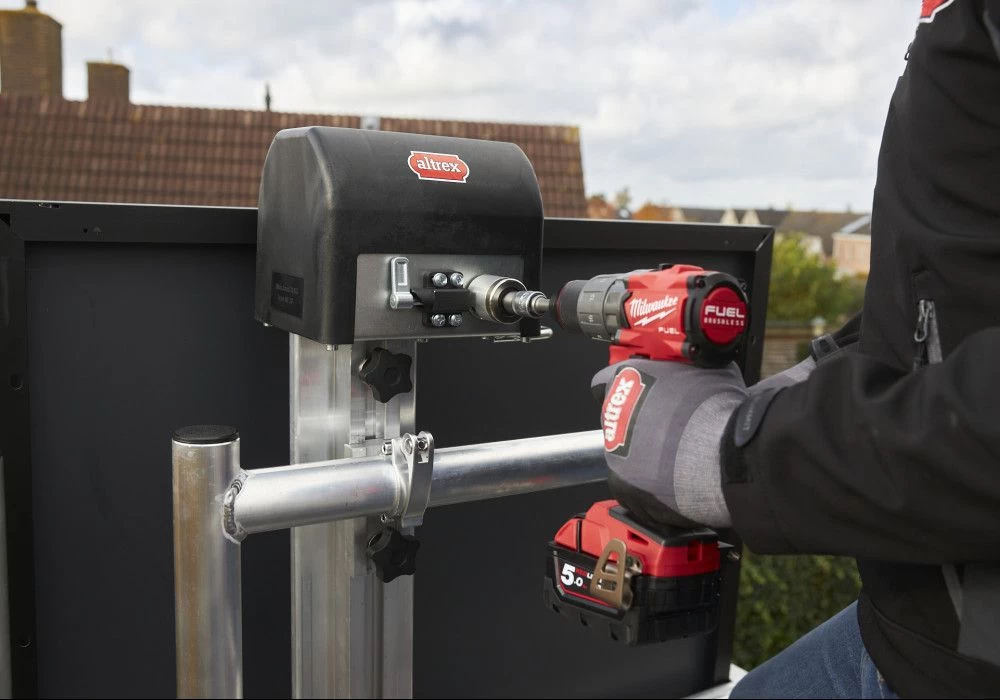 Liftsysteem voor materiaal t.b.v. Altrex rolsteiger