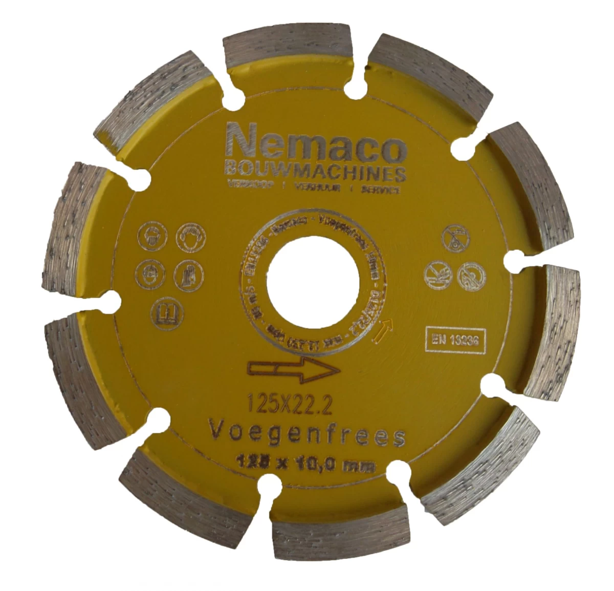 Nemaco metsel voegfrees 125 x 22,2 x 10,0 mm