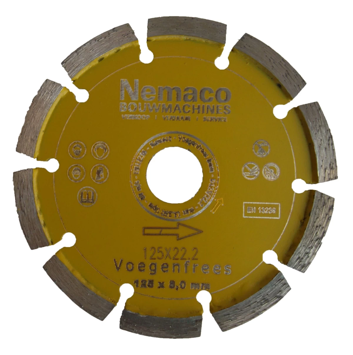 Nemaco metsel voegfrees 125 x 22,2 x 8,0 mm