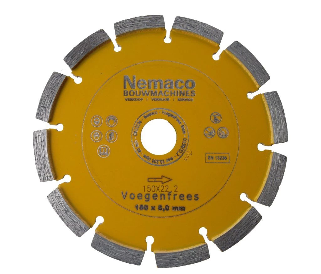 Nemaco metsel voegfrees 150 x 22,2 x 8 mm