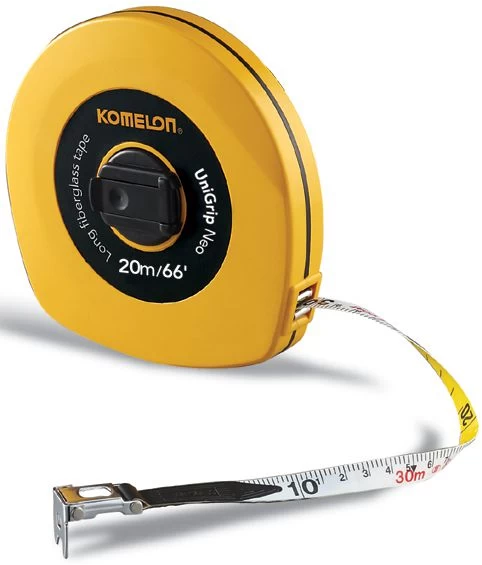Rolbandmaat Komelon unigrip neo glasfiber 20m