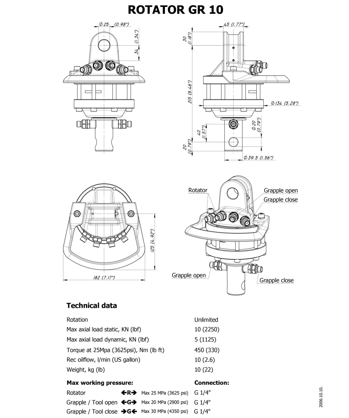 Rotator GR10 1 tons