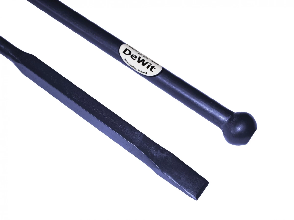 Stootijzer 1400 mm met 100 cm vierkanten knop en beitel