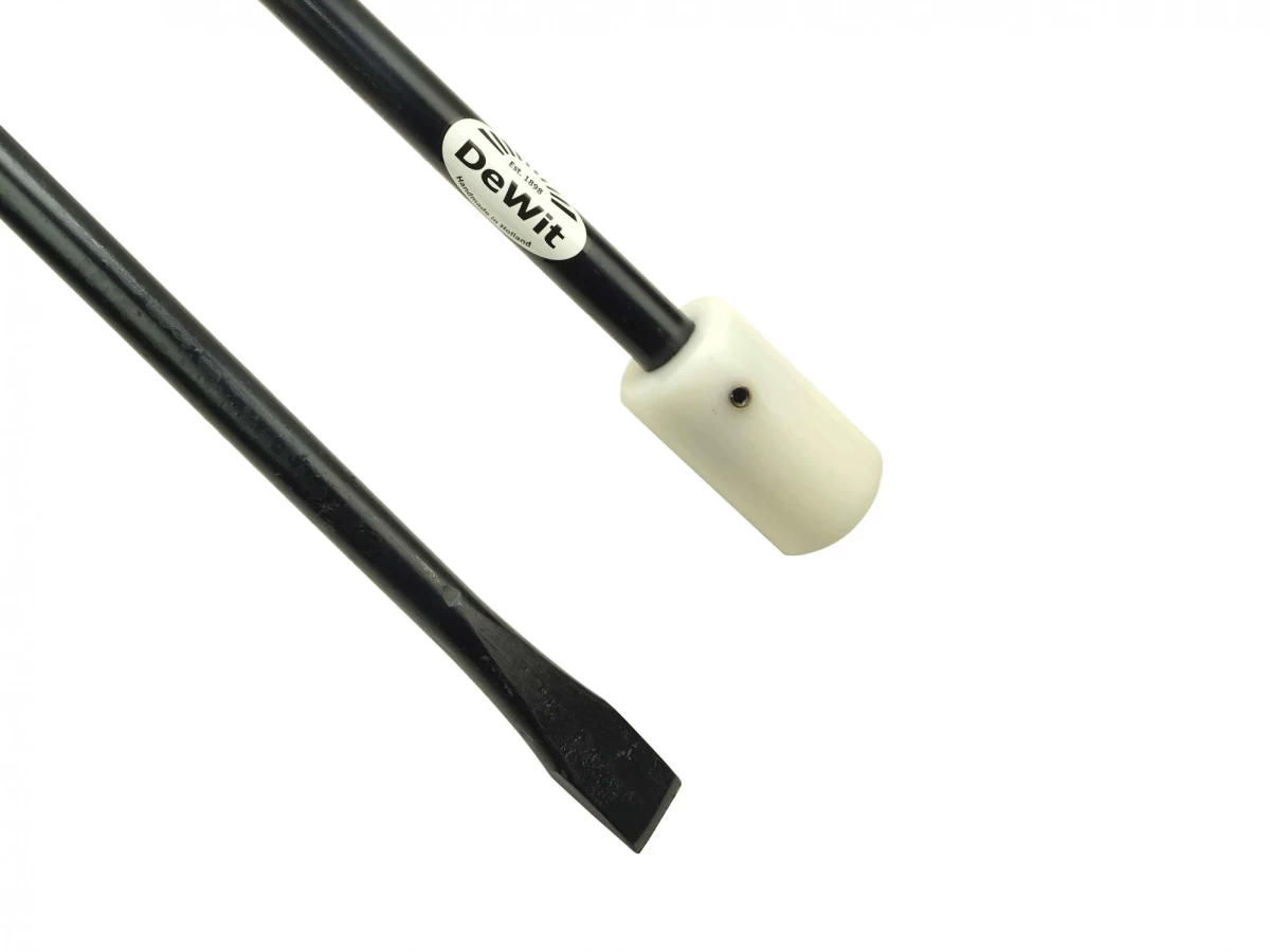 Stootijzer 1400 x 28 mm rond met nylon dop 60 mm