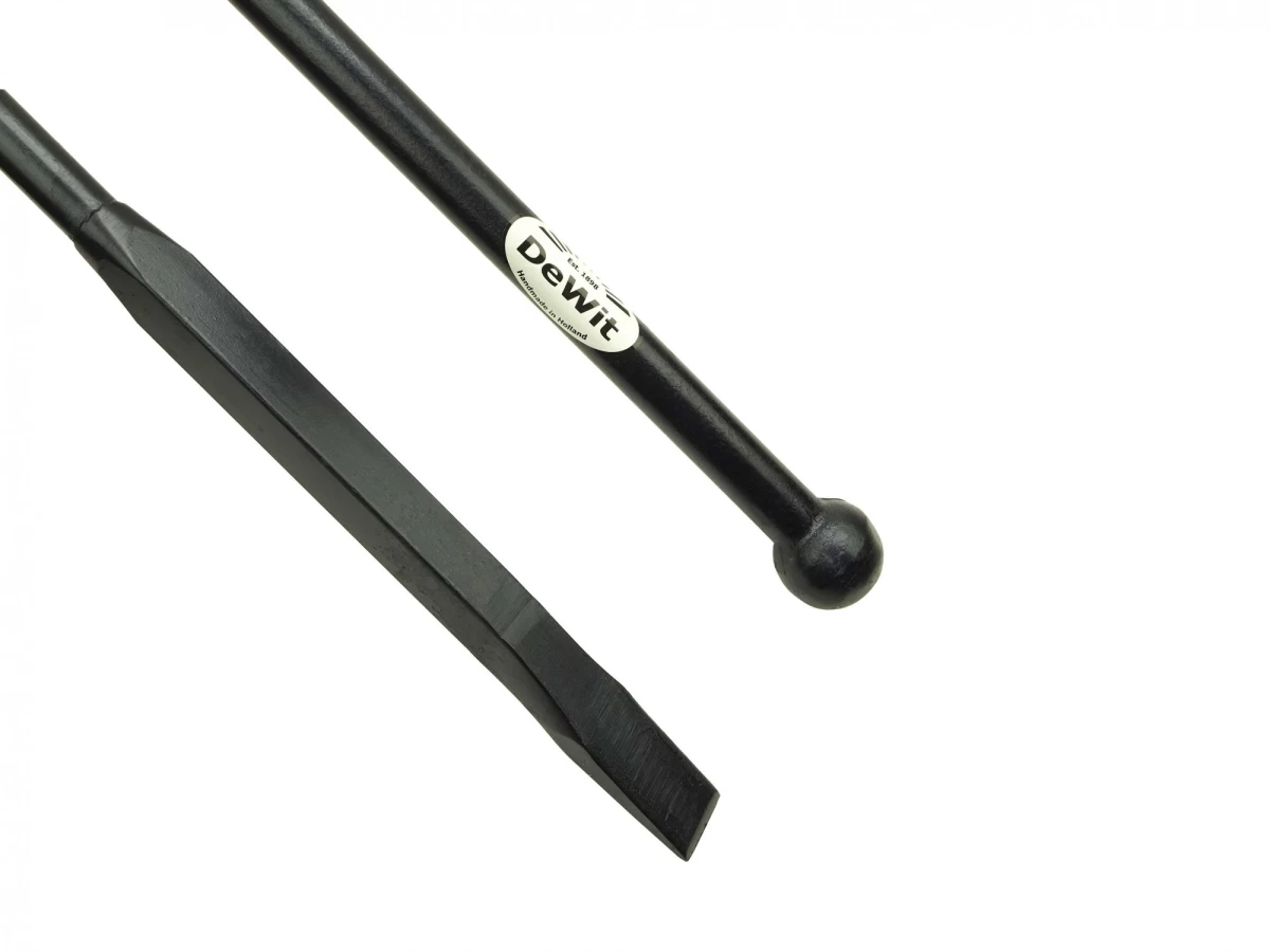 Stootijzer 1750 mm met 40 cm vierkanten knop en beitel
