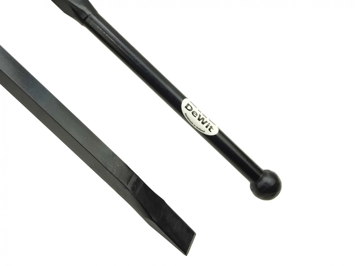 Stootijzer 1800 mm met 100 cm vierkanten knop en beitel