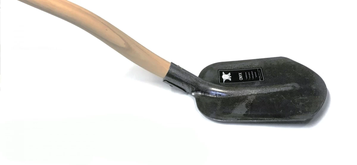 Stratenmakersschop gehard+getrommeld geheel krom met platte pen FO-00