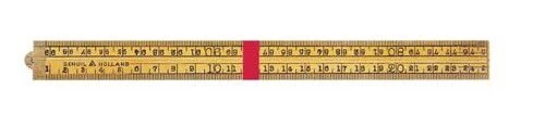 Timmermansduimstok palmhout 1 meter