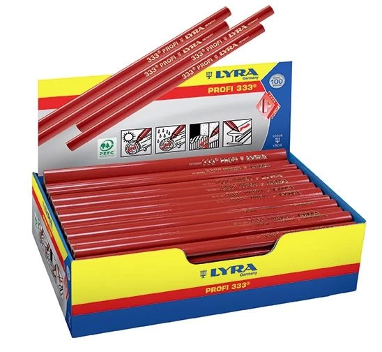 Timmermanspotlood rood 300mm