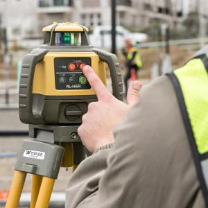 Topcon RLH5A bouwlaser met baak en statief