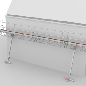 Triangelbrug modulair 10m Altrex hoogte 3 tot 5 meter