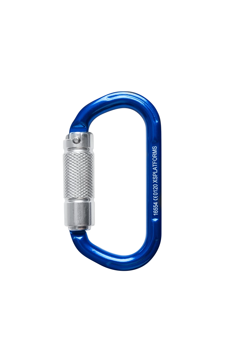 Veiligheidshaak blauw aluminium 14 mm