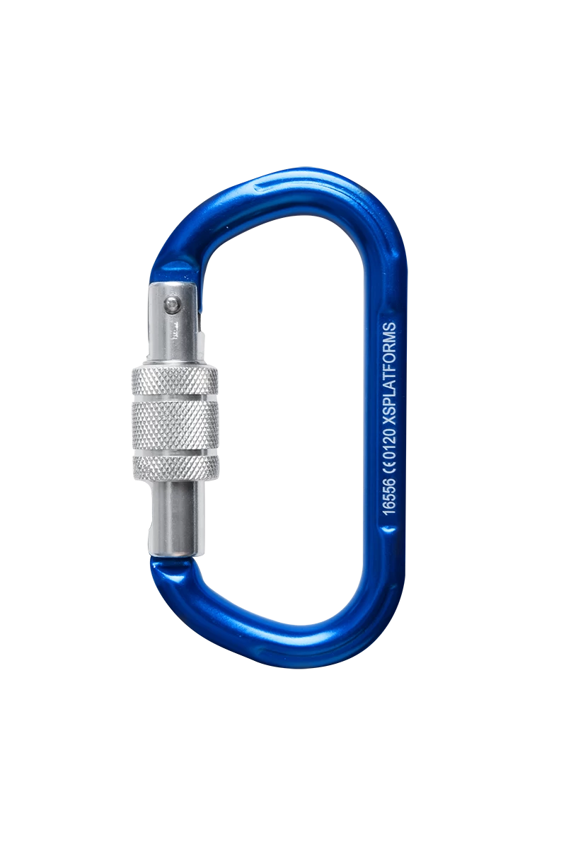 Veiligheidshaak blauw aluminium 15 mm