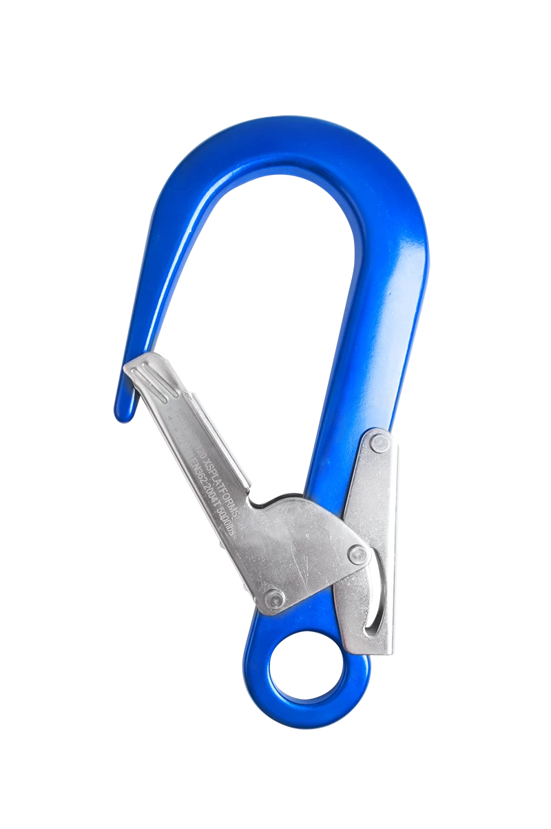 Veiligheidshaak blauw aluminium 60 mm