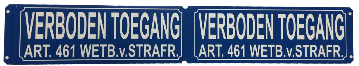 Verboden toegang bouwhekbordje