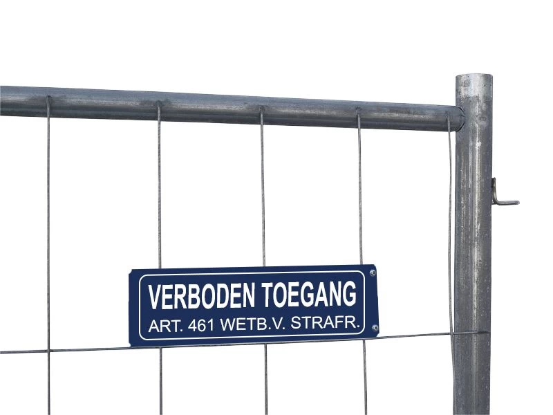 Verboden toegang bouwhekbordje