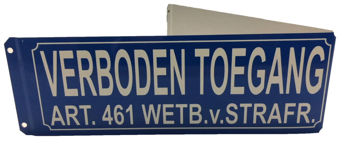 Verboden toegang bouwhekbordje
